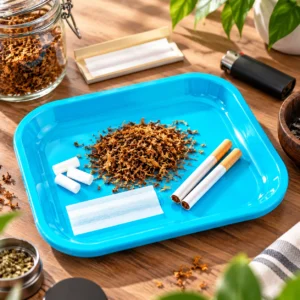 Colorful Herb Rolling Tray with Raised Edge for Accessories