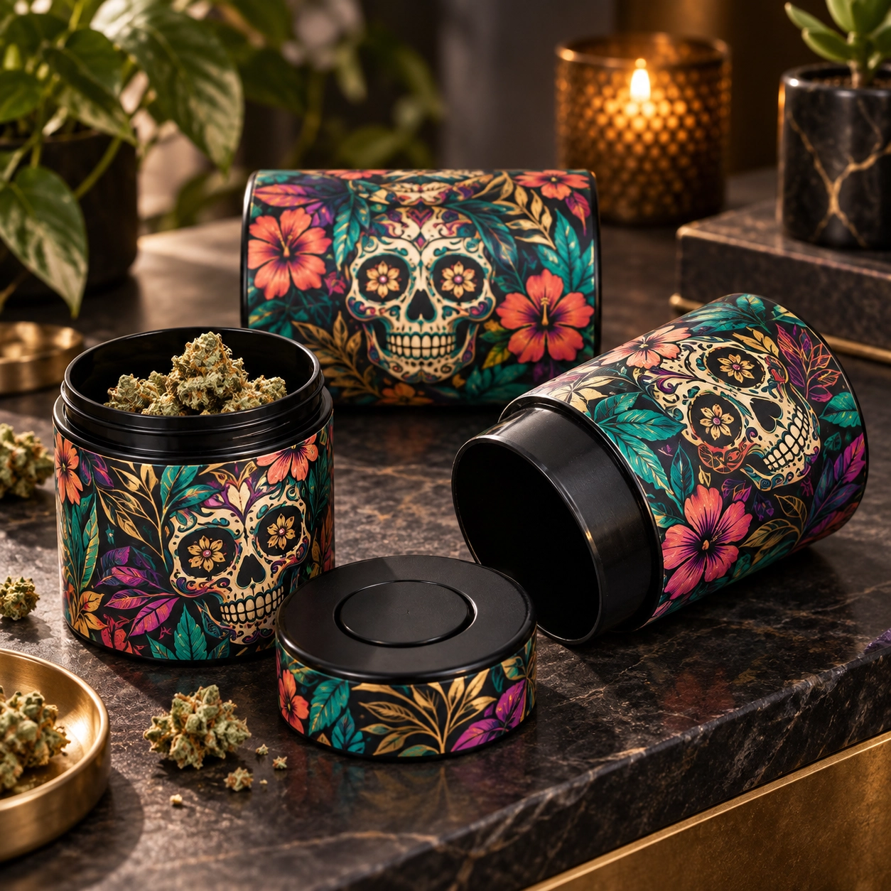 Custom Airtight Herb Storage Jar with Odor Control Design