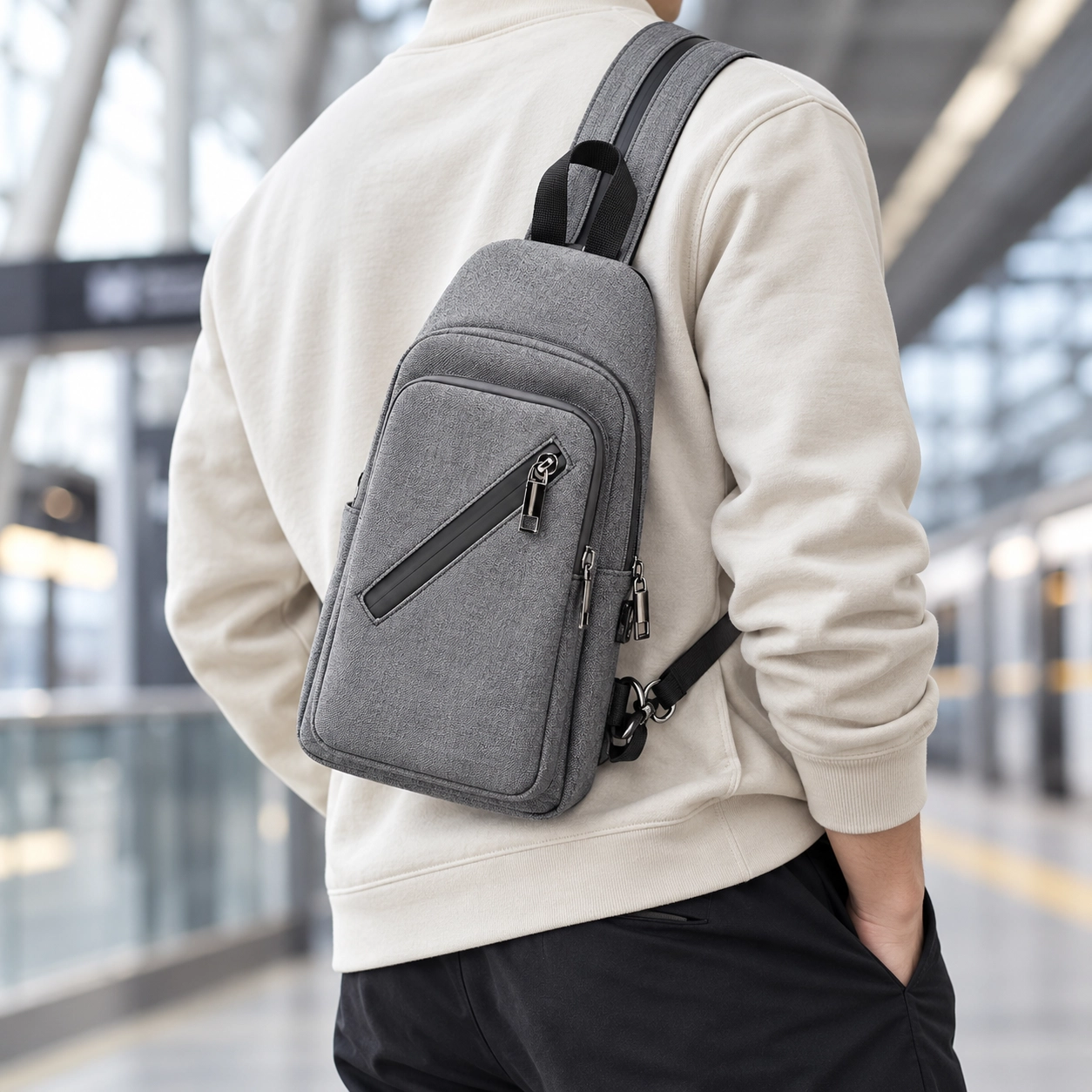 Custom Smell Proof Crossbody Backpack with Carbon Lining