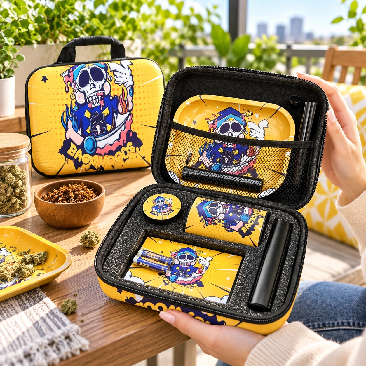 Custom Smell Proof Herb Kit with Premium Organizer Case