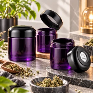 Custom Smell Proof Herb Storage Jars with Airtight Seal