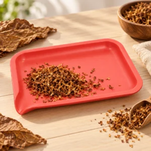 Biodegradable Plastic Herb Rolling Tray With Discharge Spout