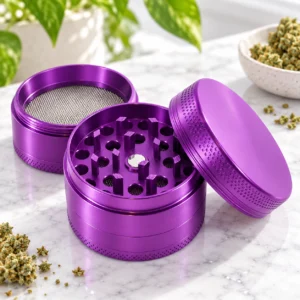 Premium 4 Piece Manual Herb Grinder with Multi Layer Design